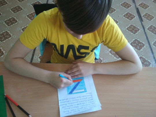 Ребята школы приняли участие в акции# Письмо Солдату#.